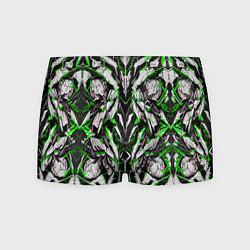 Трусы-боксеры мужские Зелёная кибернетическая броня, цвет: 3D-принт