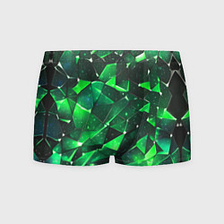 Трусы-боксеры мужские Зелёное разбитое стекло, цвет: 3D-принт