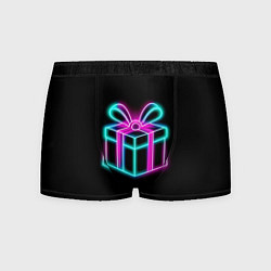 Трусы-боксеры мужские Неоновый подарок, цвет: 3D-принт