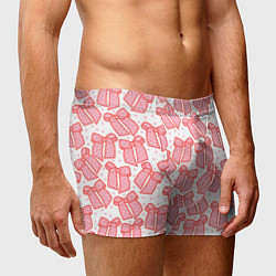 Трусы-боксеры мужские Узор с розовыми бантами в горошек, цвет: 3D-принт — фото 2