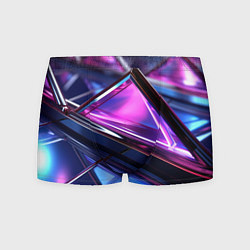 Мужские трусы Фиолетовые абстрактные треугольники
