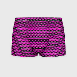Трусы-боксеры мужские Розовые и чёрные треугольники, цвет: 3D-принт