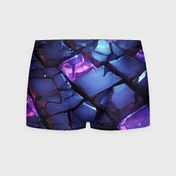 Трусы-боксеры мужские Фиолетовые неоновые плиты, цвет: 3D-принт