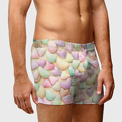 Трусы-боксеры мужские Сердечки розовые конфетки, цвет: 3D-принт — фото 2