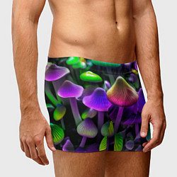 Трусы-боксеры мужские Люминесцентные грибы, цвет: 3D-принт — фото 2