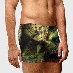 Трусы-боксеры мужские Реалистичный камуфляж на ткани, цвет: 3D-принт — фото 2