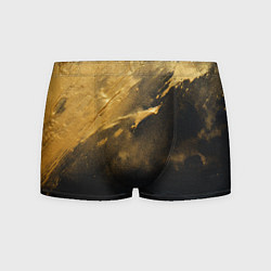 Трусы-боксеры мужские Золотое напыление на черном, цвет: 3D-принт