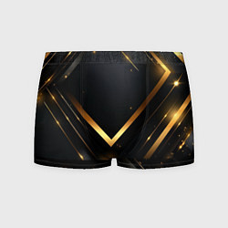 Трусы-боксеры мужские Gold luxury black abstract, цвет: 3D-принт