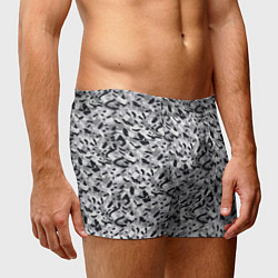 Трусы-боксеры мужские Пикселированный городской серый камуфляж, цвет: 3D-принт — фото 2