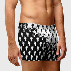 Трусы-боксеры мужские Billie Eilish pattern black, цвет: 3D-принт — фото 2