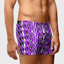 Трусы-боксеры мужские Фиолетовая техно броня, цвет: 3D-принт — фото 2
