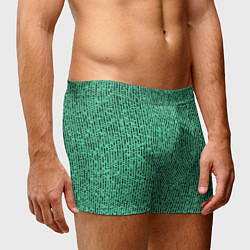 Трусы-боксеры мужские Мозаика нефритовый зелёный, цвет: 3D-принт — фото 2