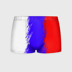 Трусы-боксеры мужские Штрихи триколор, цвет: 3D-принт