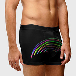 Трусы-боксеры мужские Радужные линии, цвет: 3D-принт — фото 2