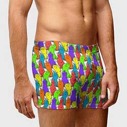 Трусы-боксеры мужские Весёлые цветные презервативы, цвет: 3D-принт — фото 2
