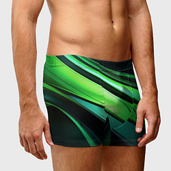 Трусы-боксеры мужские Абстрактные геометрические плавные линии минимализ, цвет: 3D-принт — фото 2