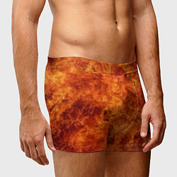 Трусы-боксеры мужские Пламя 8бит текстура, цвет: 3D-принт — фото 2