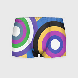 Трусы-боксеры мужские Разноцветные круги, абстракция, цвет: 3D-принт