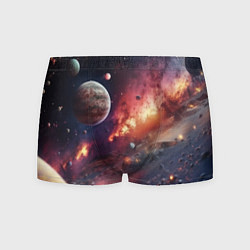 Трусы-боксеры мужские Космический мир, цвет: 3D-принт
