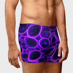Трусы-боксеры мужские Фиолетовы неоновые соты, цвет: 3D-принт — фото 2