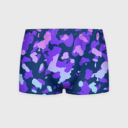 Трусы-боксеры мужские Паттерн с розовыми фиолетовыми и голубыми пятнами, цвет: 3D-принт