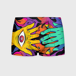 Трусы-боксеры мужские Психоделические руки, цвет: 3D-принт