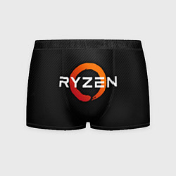 Мужские трусы AMD ryzen logo carbon black