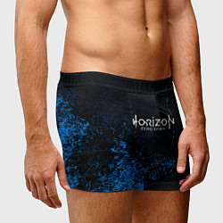 Трусы-боксеры мужские Horizon: Zero Dawn синие брызги красок, цвет: 3D-принт — фото 2