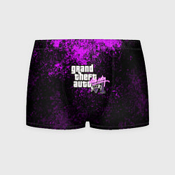 Трусы-боксеры мужские GTA 6 vice city брызги красок неон, цвет: 3D-принт