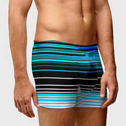 Трусы-боксеры мужские Разноцветные вертикальные линии, цвет: 3D-принт — фото 2