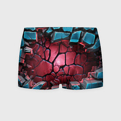 Трусы-боксеры мужские Объемные слои разбитых плит, цвет: 3D-принт
