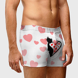 Трусы-боксеры мужские Влюбленная кошка, цвет: 3D-принт — фото 2