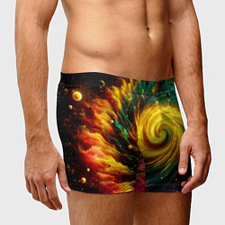 Трусы-боксеры мужские Neon space - ai art fantasy, цвет: 3D-принт — фото 2