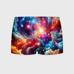 Трусы-боксеры мужские Colorfull neon space clouds - ai art fantasy, цвет: 3D-принт
