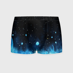 Трусы-боксеры мужские Синяя светящееся краска, цвет: 3D-принт