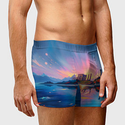 Трусы-боксеры мужские Античный островок, цвет: 3D-принт — фото 2