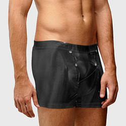 Трусы-боксеры мужские Кожаная куртка косуха, цвет: 3D-принт — фото 2