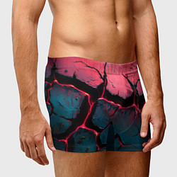 Трусы-боксеры мужские Объемные разломы текстура, цвет: 3D-принт — фото 2