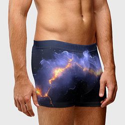 Трусы-боксеры мужские Молния в фиолетовом небе текстура, цвет: 3D-принт — фото 2
