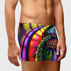 Трусы-боксеры мужские Фрактальный узор неоновый, цвет: 3D-принт — фото 2