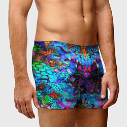 Трусы-боксеры мужские Абстракция стекло узор, цвет: 3D-принт — фото 2