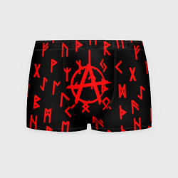 Трусы-боксеры мужские Анархия символы, цвет: 3D-принт