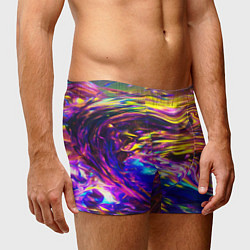 Трусы-боксеры мужские Неоновые полосы текстура, цвет: 3D-принт — фото 2