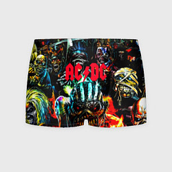 Трусы-боксеры мужские ACDC рок монстры, цвет: 3D-принт