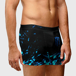 Трусы-боксеры мужские Monster energy голубые краски, цвет: 3D-принт — фото 2