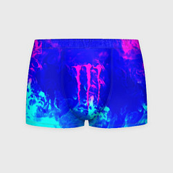 Трусы-боксеры мужские Monster energy дым неоновый, цвет: 3D-принт
