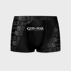 Трусы-боксеры мужские Бог войны японские символы, цвет: 3D-принт