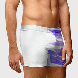 Трусы-боксеры мужские Color white purple, цвет: 3D-принт — фото 2