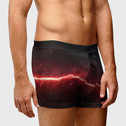 Трусы-боксеры мужские Красная линия - молния, цвет: 3D-принт — фото 2