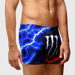 Трусы-боксеры мужские Monster energy молнии неон, цвет: 3D-принт — фото 2